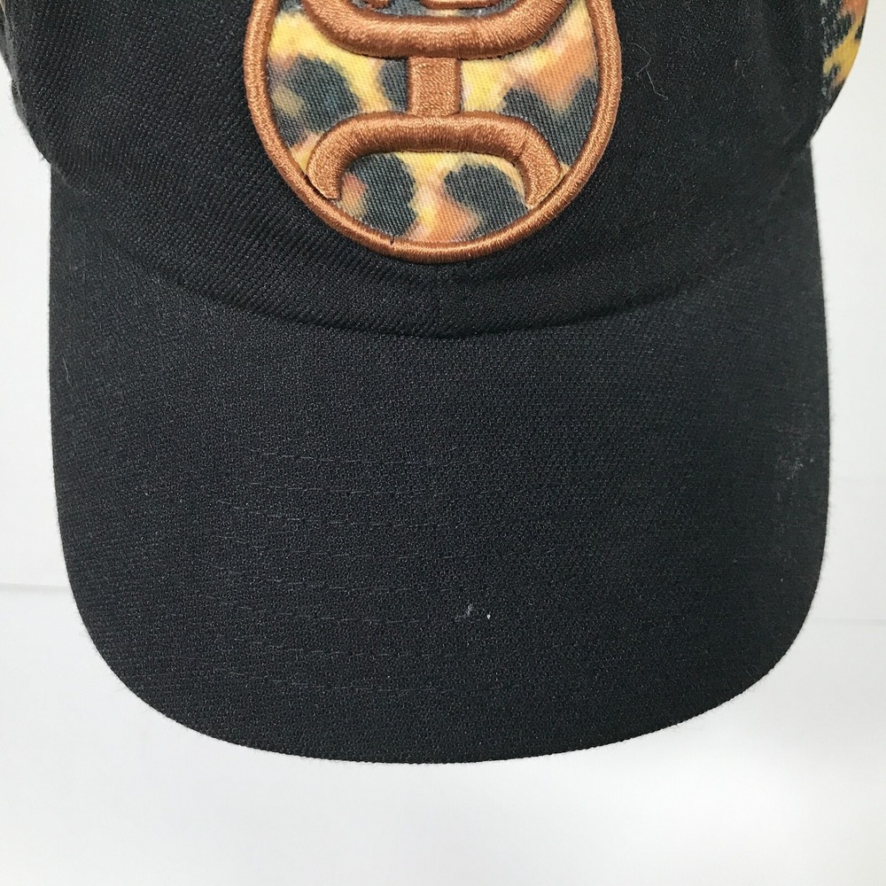 Hooey Gold Logo Leopard Cheetah Print Mesh Adjustable Snapback Truckers Hat Cap - Picture 7 of 9